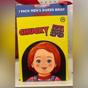 Chucky Themed Men’ s Boxer briefs Red and Black MED